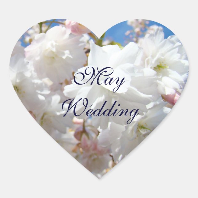 Heart stickers May Wedding seals Blossoms Spring (Front)