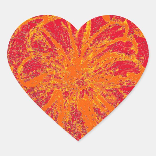 Heart Stickers Red Gerbera (Front)