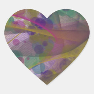 Heart Stickers With Colourful Design