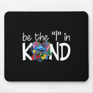 Heart Stitch Hugging Autism Awareness Choose Kind Mouse Pad