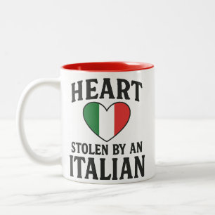 Heart Stolen by an Italian Two-Tone Coffee Mug