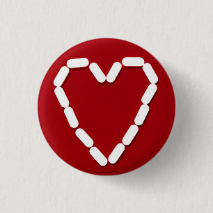 Heart. Stop depression. Button