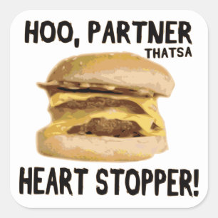 Heart Stopper Square Sticker