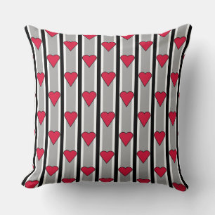 Heart Striped Cushion
