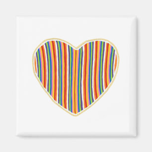 Heart Stripes Magnet
