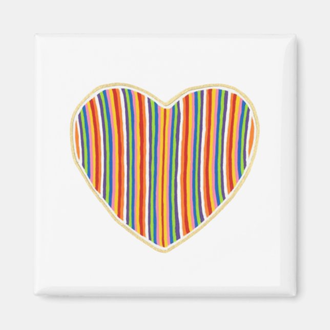 Heart Stripes Magnet (Front)