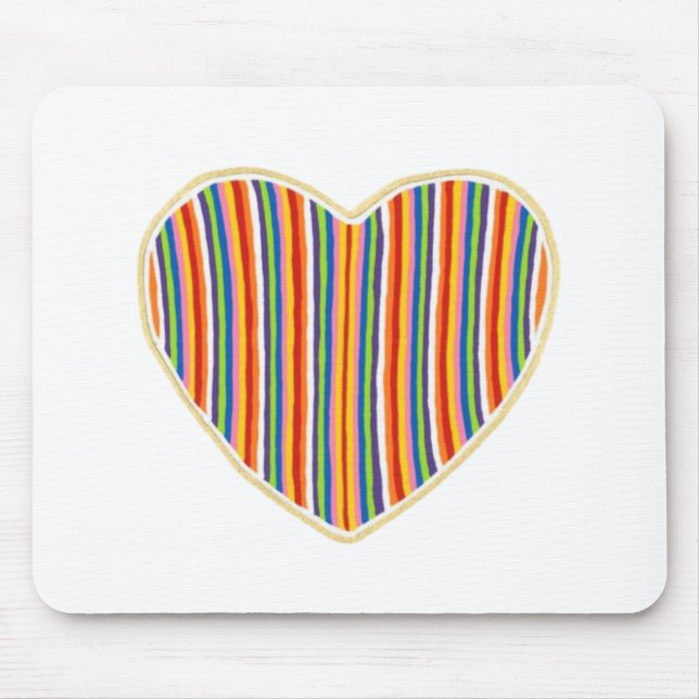 Heart Stripes Mousepad (Front)