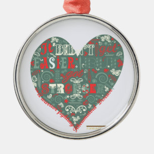 Heart - stronger metal tree decoration