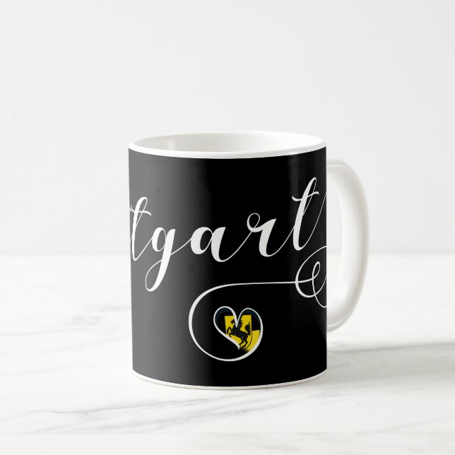 Heart Stuttgart Mug, Germany Coffee Mug (Front Right)