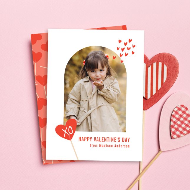 Heart Suckers Photo Classroom Valentine's Day Card (Creator Uploaded)