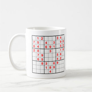 Heart Sudoku with downloadable puzzle Coffee Mug
