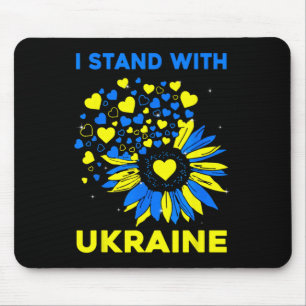 Heart Sunflower I Stand With Ukraine Mouse Pad