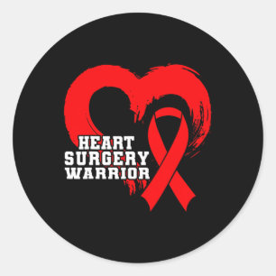 Heart Surgery Byp Awareness Heart Heart Surgery Classic Round Sticker
