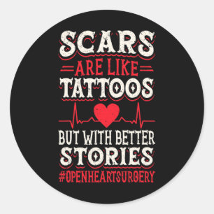 Heart Surgery Byp Awareness Heart Proud Mum Of A Classic Round Sticker