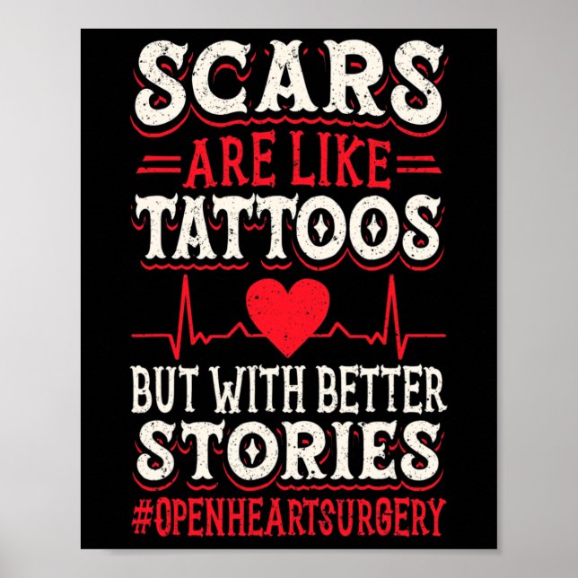 Heart Surgery Byp Awareness Heart Proud Mum Of A  Poster (Front)