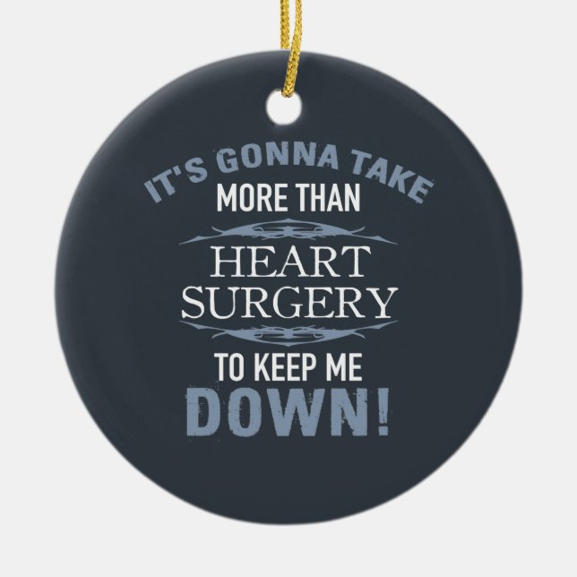 Heart Surgery Humour Ceramic Ornament (Front)
