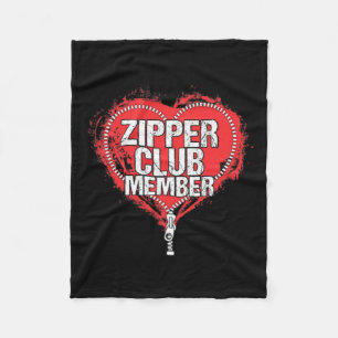 Heart Surgery Humour Funny Zipper Club Member Fleece Blanket