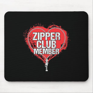 Heart Surgery Humour Funny Zipper Club Member Mouse Pad