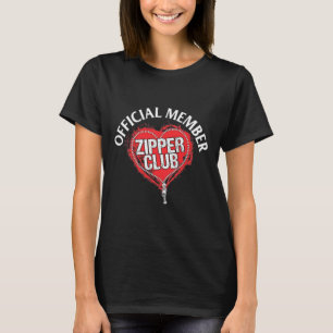 Heart Surgery Official Zipper Club Member Gift  T-Shirt