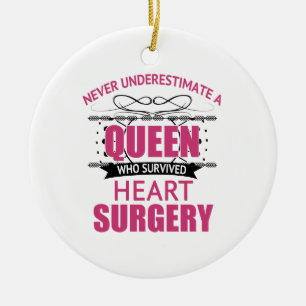 Heart Surgery Recovery For Women Ceramic Ornament