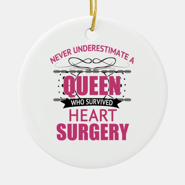 Heart Surgery Recovery For Women Ceramic Ornament (Front)