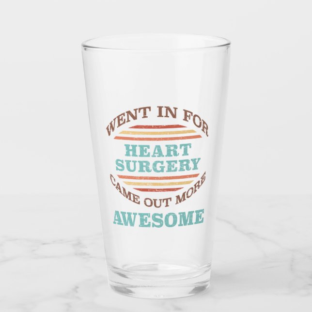 Heart Surgery Recovery Humour Glass (Front)