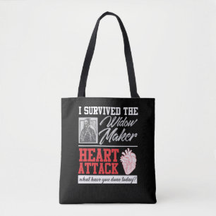 Heart Surgery Survived Widow Maker Heart Attack Tote Bag