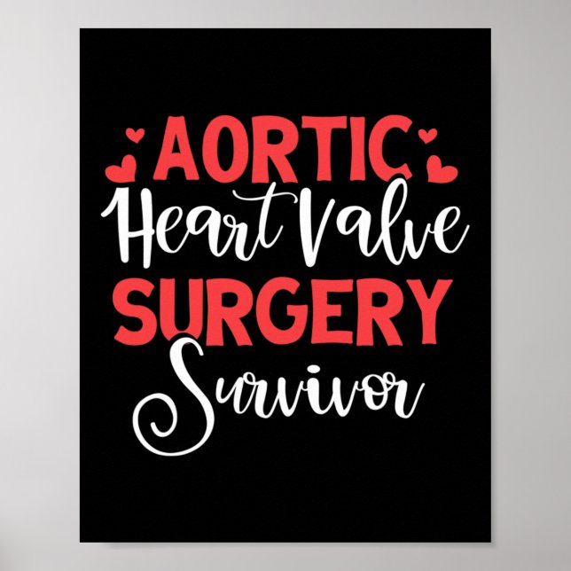 Heart Surgery Survivor Heart Disease Awareness Gif Poster (Front)