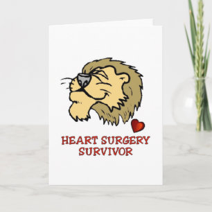 Heart Surgery Survivor Lion Card