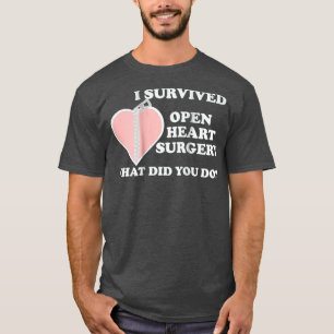 Heart Surgery Survivor T Shirts Zipper Club Tee