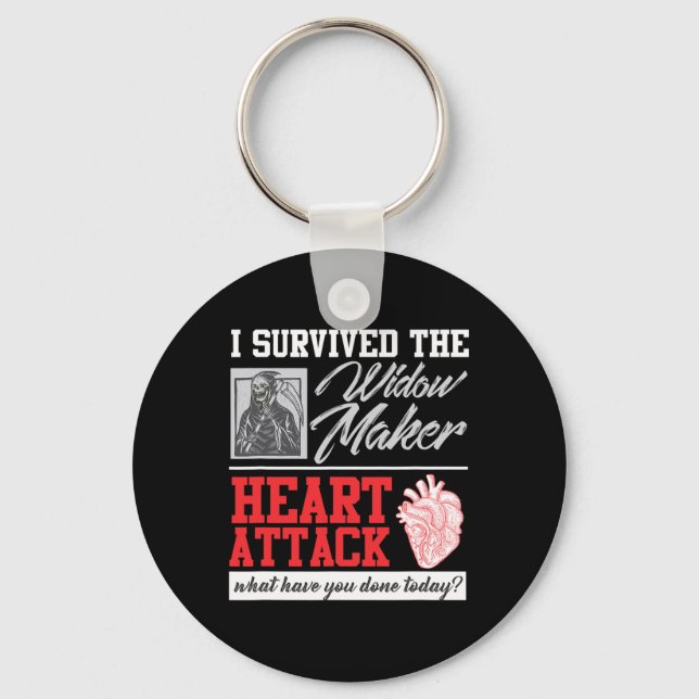 Heart Surgery Survivor Widow Maker Heart Attack  Key Ring (Front)