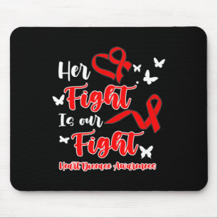 Heart Survivor Warrior Her Fight Our Fight Heart A Mouse Pad