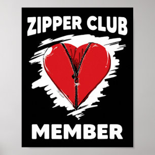 Heart Survivor Warrior Zipper Club Member Heart Aw Poster