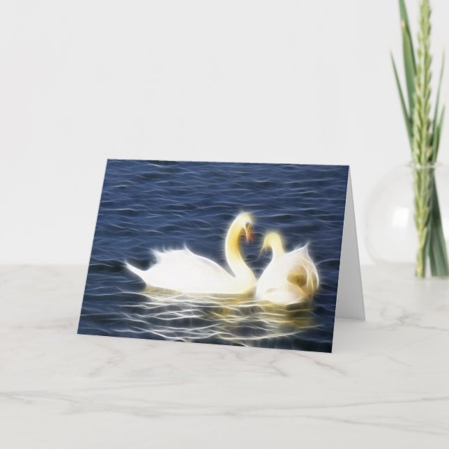Heart Swans Card (Front)