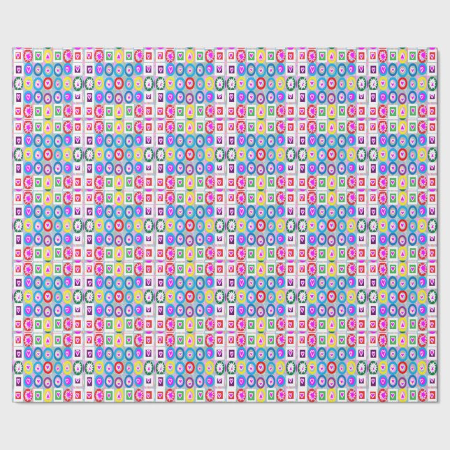 Heart SweetHeart Pink Collection gifts Wrapping Paper (Seam)