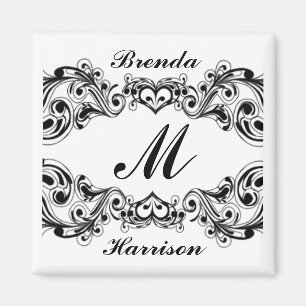 Heart Swirl Couples Magnet