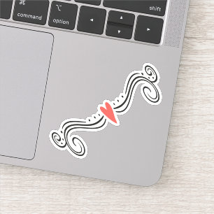 Heart Swirl Decal