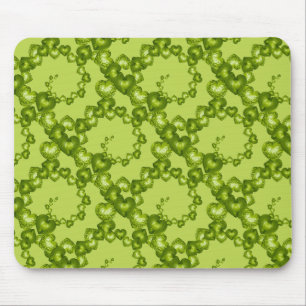 Heart Swirls,Garden Green-MOUSEPAD Mouse Pad