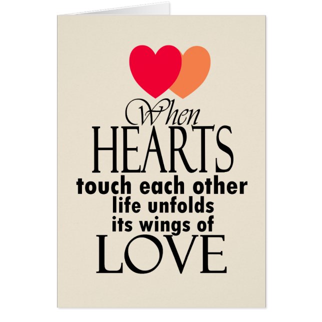 Heart Symbol Love Famous Quote On Greeting Card (Front)