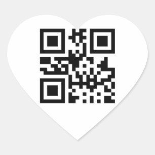 Heart ♥ Symbol -- QR Code Heart Sticker
