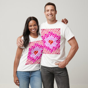 Heart Tangram Card T-Shirt