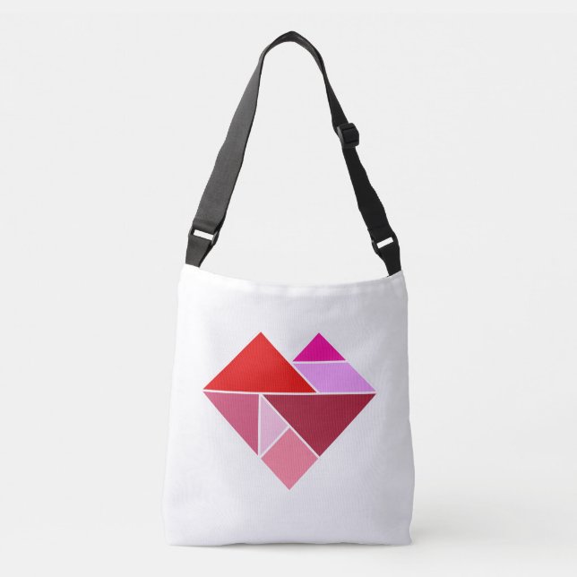 Heart Tangram Crossbody Bag (Front)
