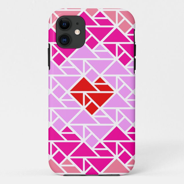 Heart Tangram Pattern  Case-Mate iPhone Case (Back)