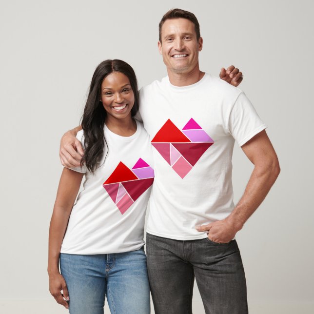 Heart Tangram T-Shirt (Unisex)