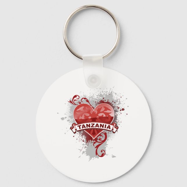 Heart Tanzania Key Ring (Front)