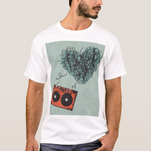 Heart Tape: Vintage Cassette Illustration T-Shirt
