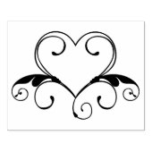 Heart Tattoo, Wood Handle 4" x 5" Rubber Stamp (Imprint)