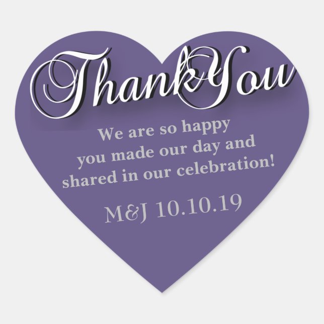 Heart Thank You Sticker (Front)