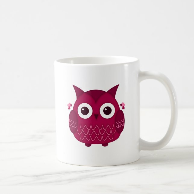 Heart the Pink Owl Coffee Mug (Right)