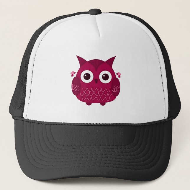 Heart the Pink Owl Trucker Hat (Front)